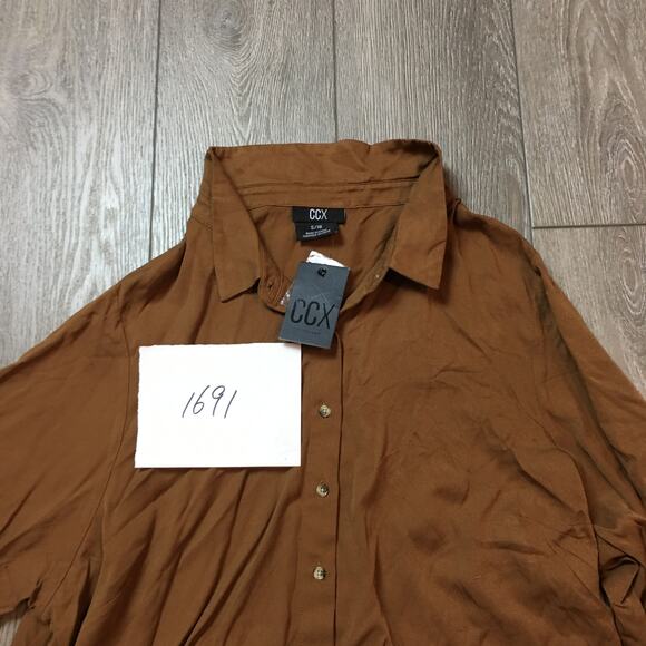 NWT CCX by City Chic Brown Button swing Tunic Dress Plus size 16 - Picture 8 of 8